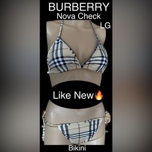 BURBERRY Iconic NOVA CHECK Bikini👙 - String, Adjustable Sz L